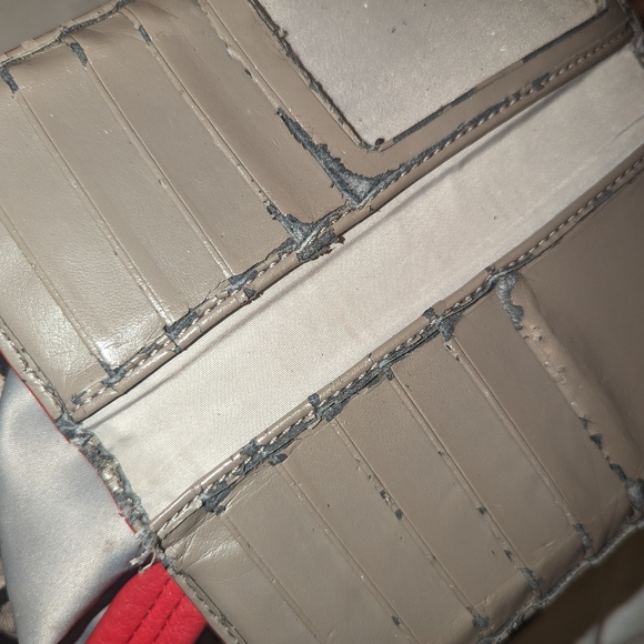 Coach bag red and leopard print with matching wallet - Picture 5 of 16